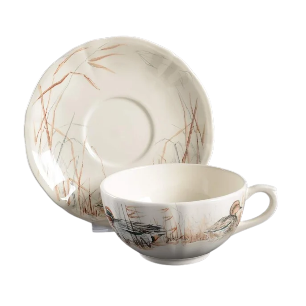 GIEN CUP AND SAUCER