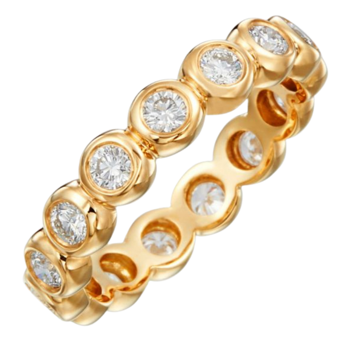 GUMUCHIAN 18K YELLOW GOLD DIAMOND MOONLIGHT RING