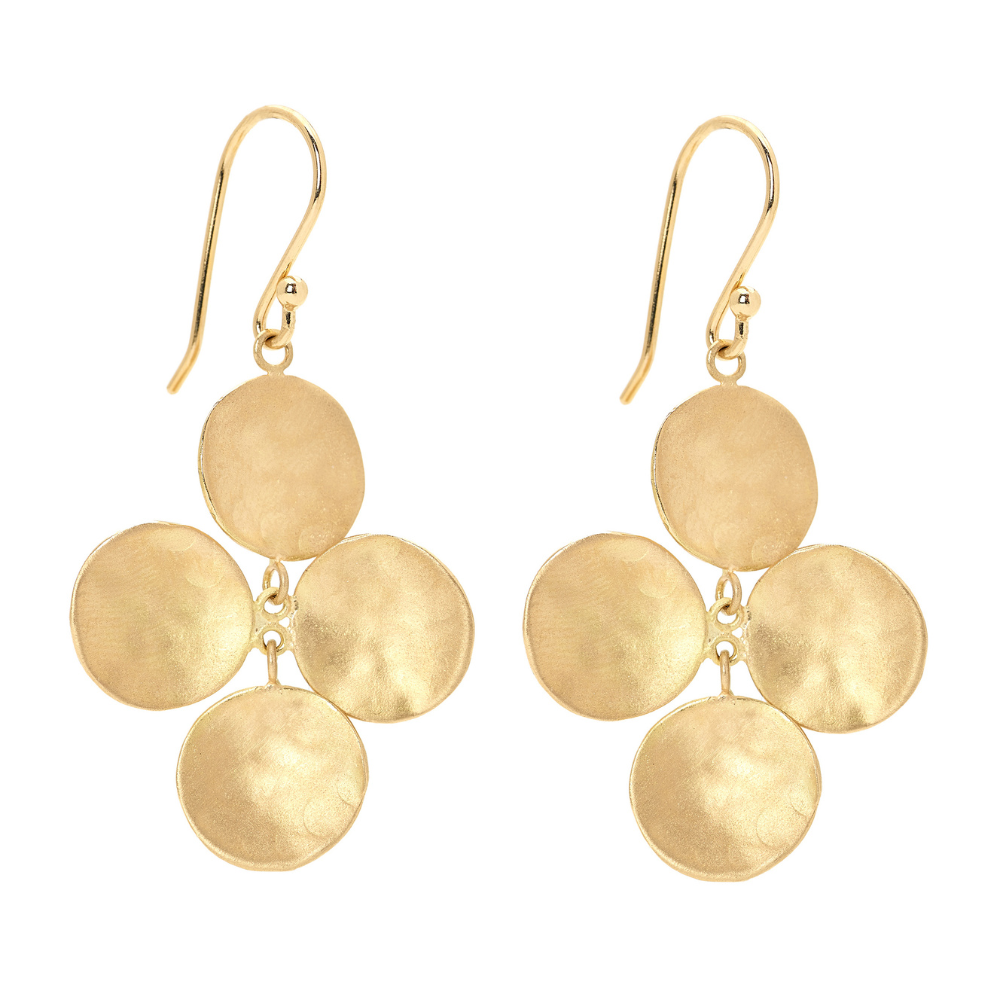 ANNE SPORTUN 18K YELLOW GOLD CONCAVE DISC EARRINGS