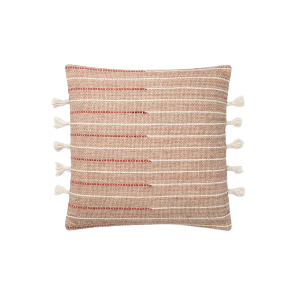LOLOI BLUSH PILLOW WITH TASSELS
