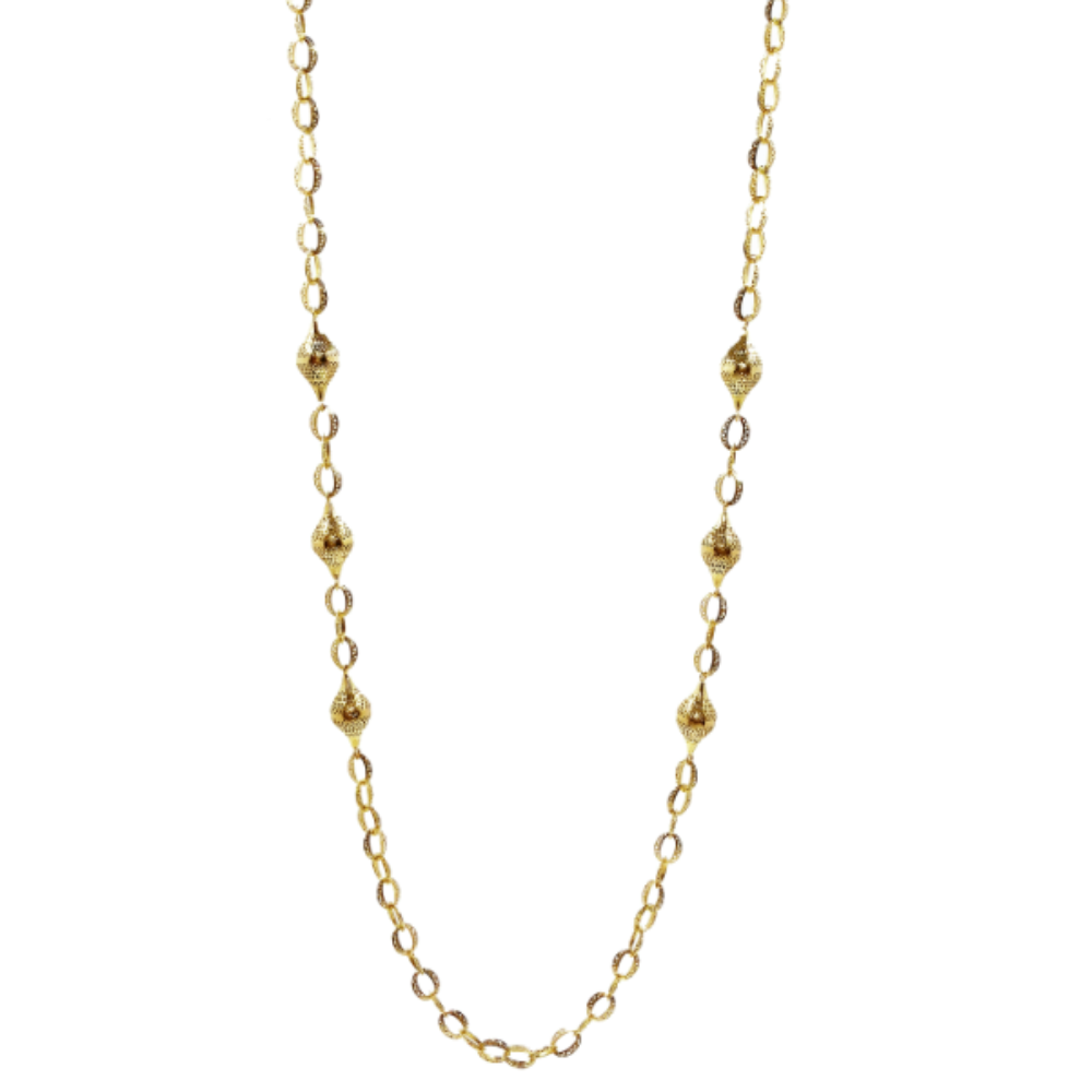 RAY GRIFFITHS 18K YELLOW GOLD FINIAL NECKLACE
