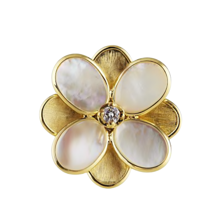MARCO BICEGO 18K YELLOW GOLD MOTHER OF PEARL RING