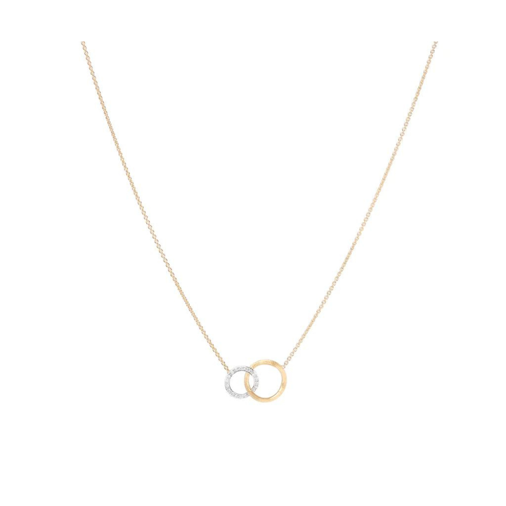MARCO BICEGO 18K YELLOW AND WHITE GOLD LINK NECKLACE
