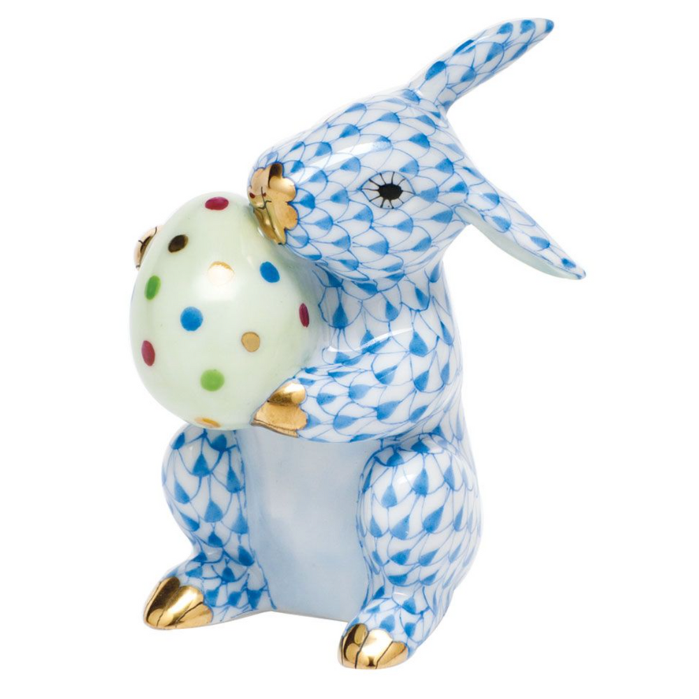 HEREND Easter Bunny BLUE