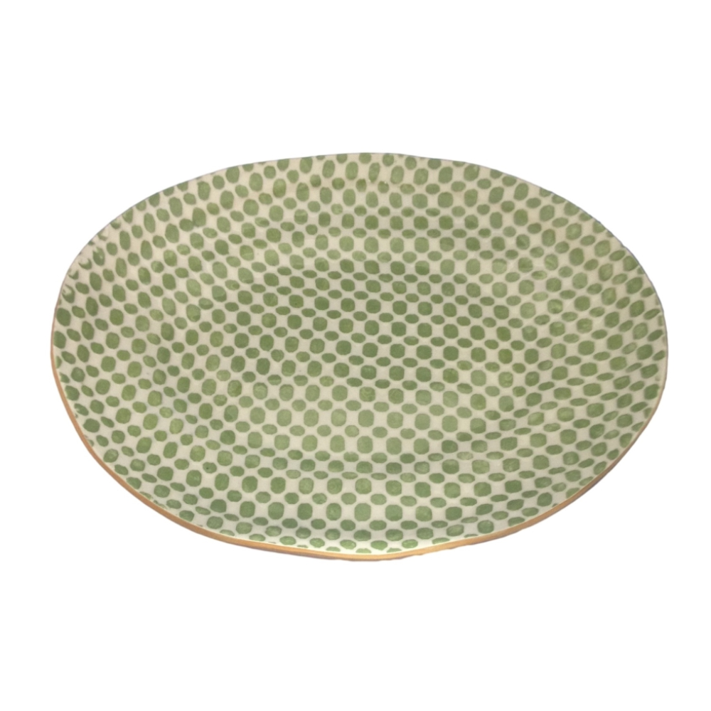 TERRAFIRMA Banquet Oval Dot Citrus Platter