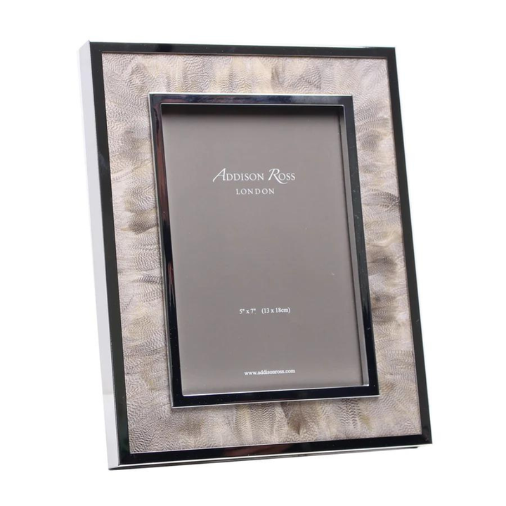 ADDISON ROSS DUCK FEATHER AND SILVER FRAME
