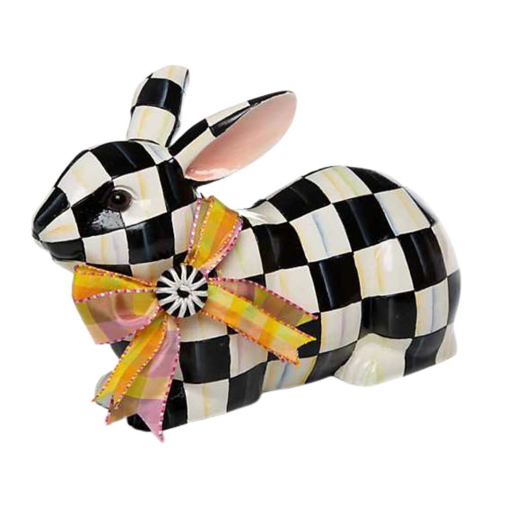 MACKENZIE CHILDS COURTLY CHECK RESTING BUNNY