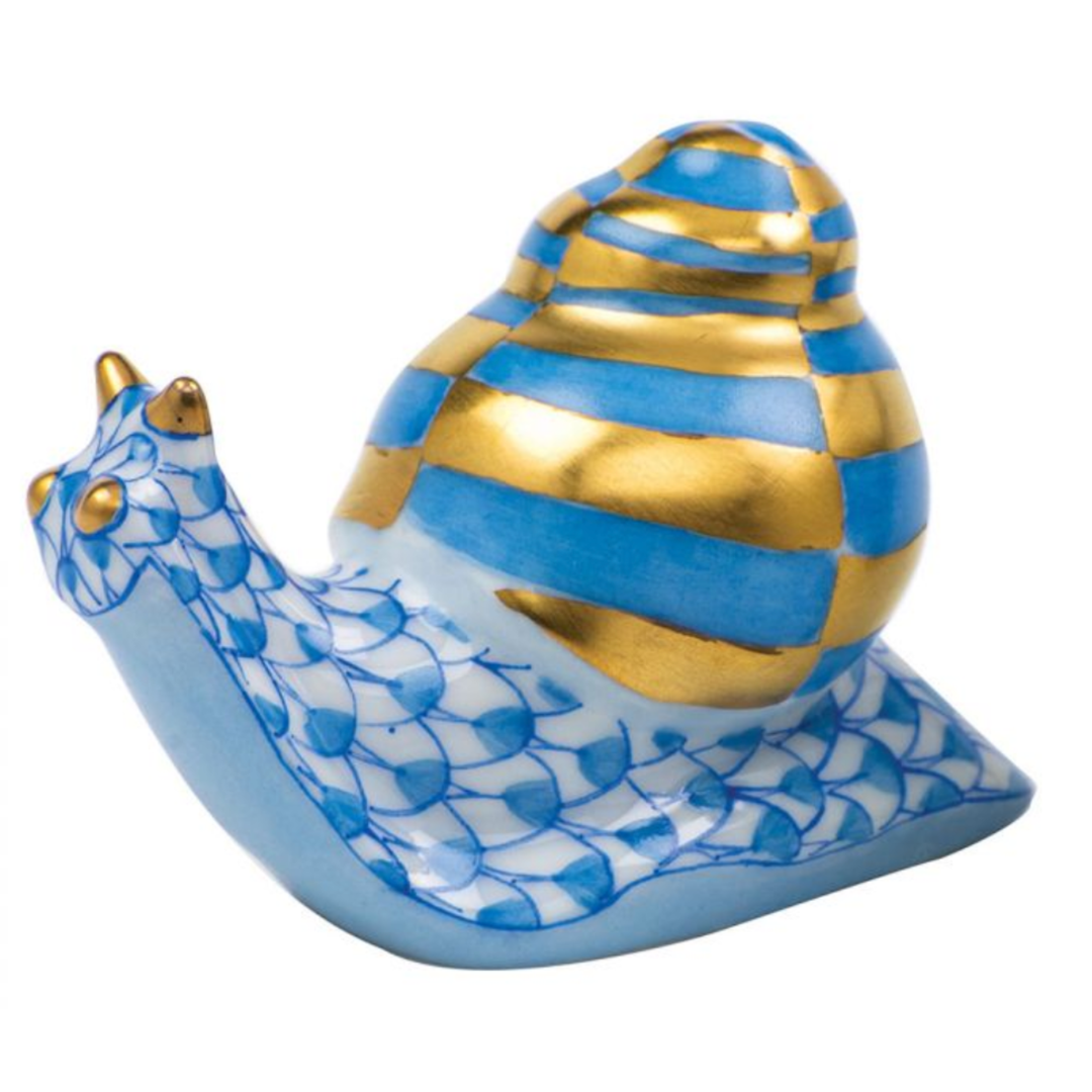 HEREND Baby Snail BLUE