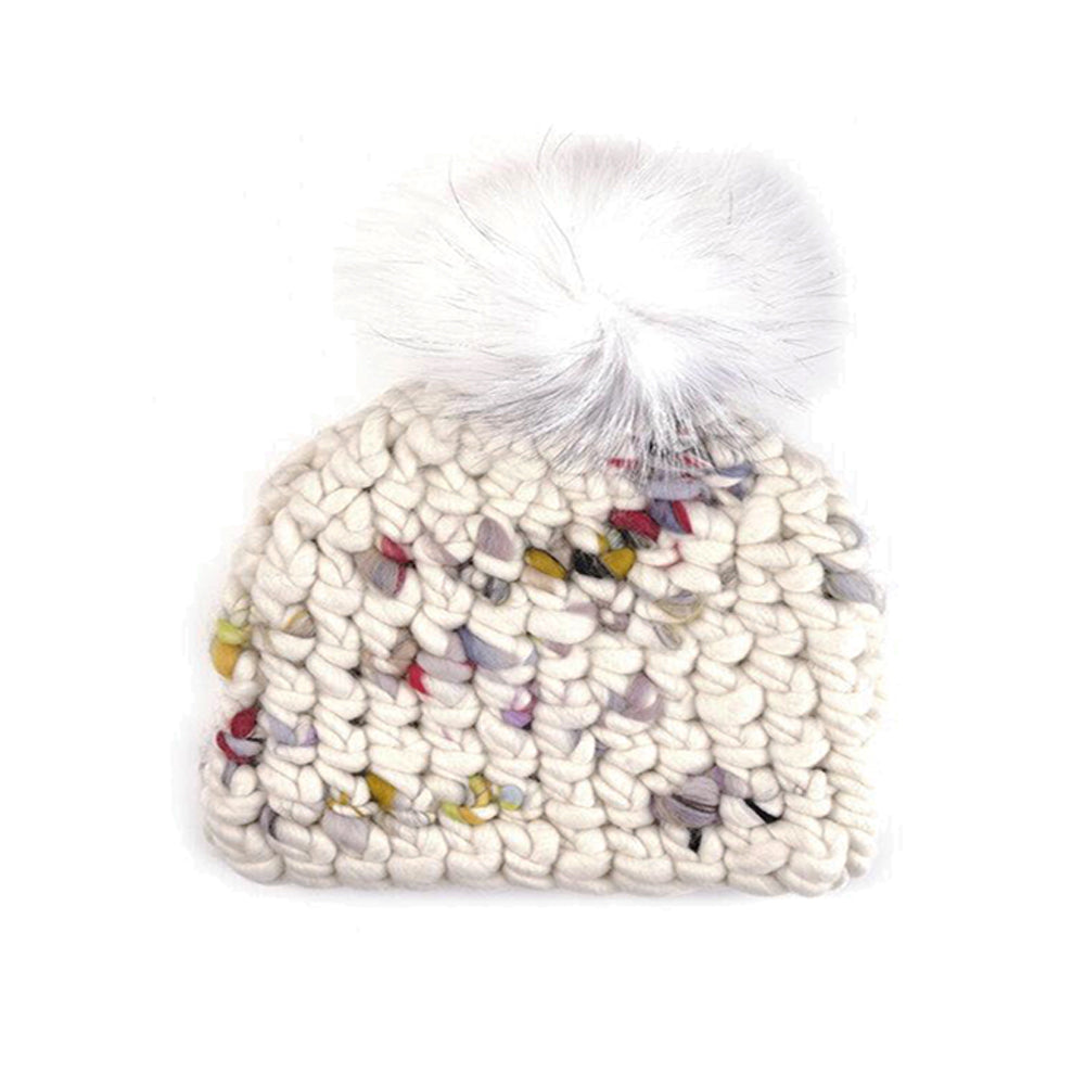 MISCHA LAMPERT DEEP BEANIE - TWOMBLY AND ARCTIC WHITE POM TWOMBLY + ARCTIC WHITE POM