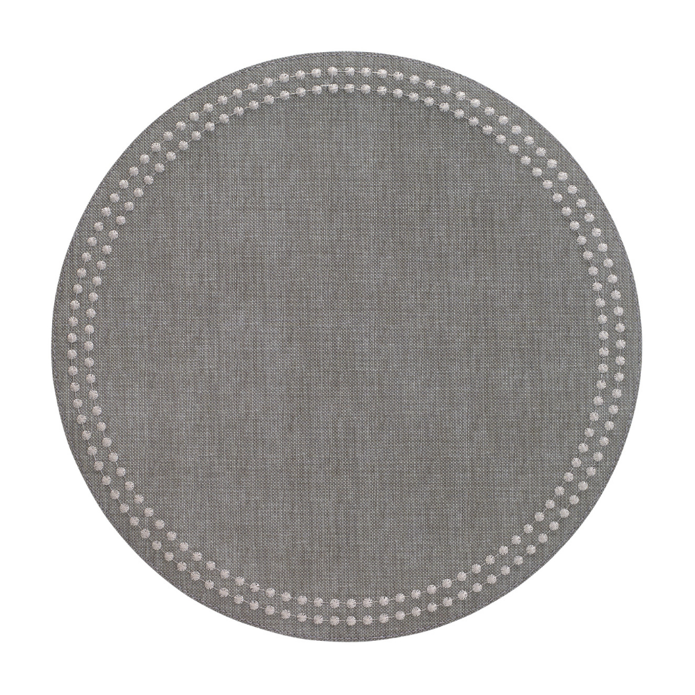 BODRUM EASY CARE PEARLS GRAY SILVER MAT