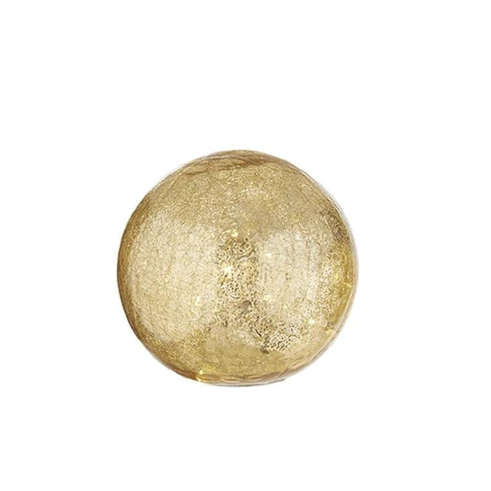RAZ IMPORTS LARGE GOLD MERCURY GLASS LIGHTED BALL