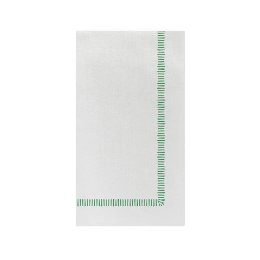 VIETRI VIETRI PAPERSOFT GUEST TOWELS - 20 PER PACK GREEN FRINGE