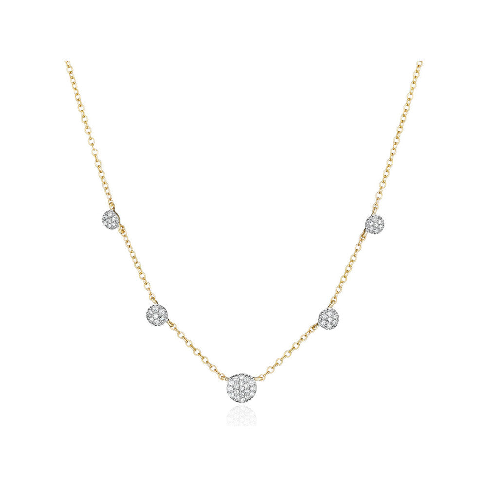 Phillips House 14K YELLOW GOLD DIAMOND STATION NECKLACE Default Title