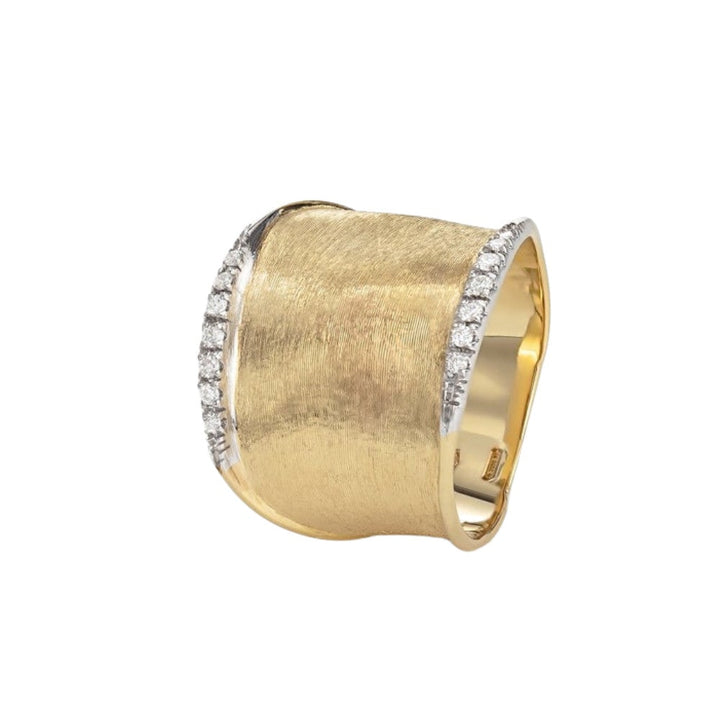 MARCO BICEGO 18K YELLOW AND WHITE GOLD RING WITH DIAMONDS Default Title