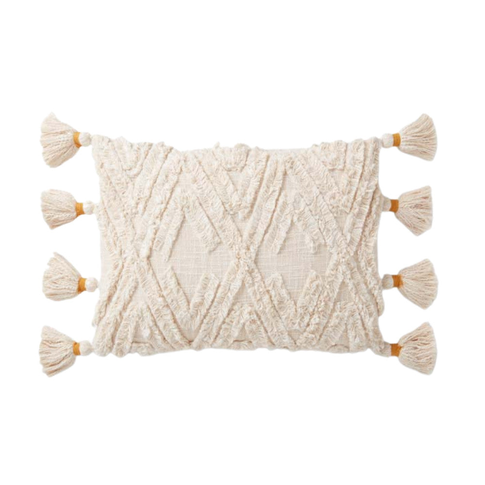 LOLOI COTTON PILLOW 13X21 - CREAM AND GOLD Default Title