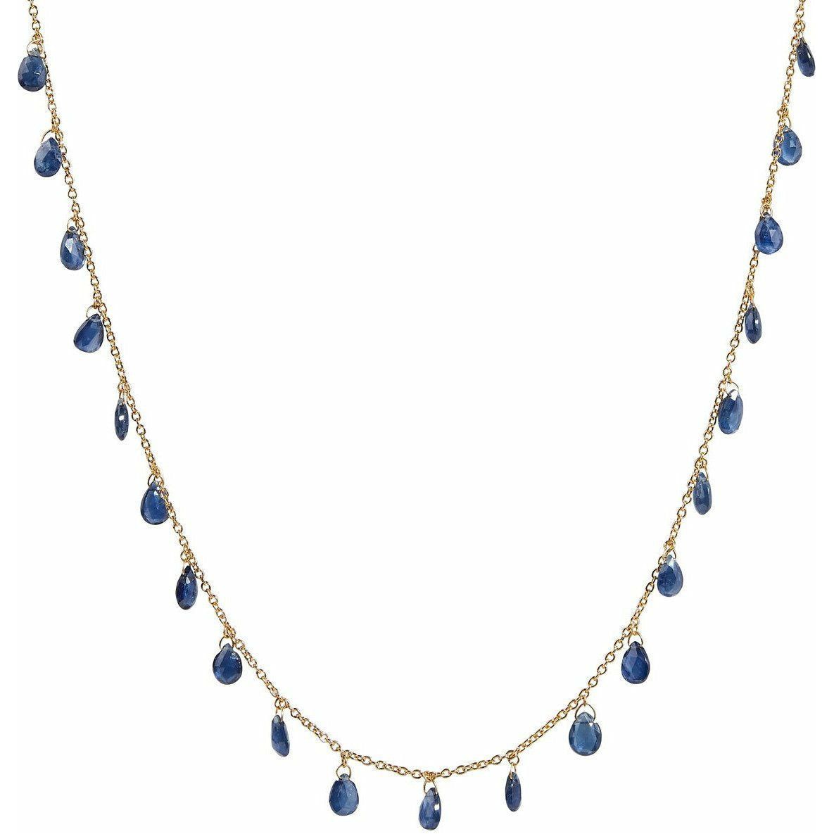 GURHAN 22K YELLOW GOLD STATION NECKLACE WITH SAPPHIRE Default Title