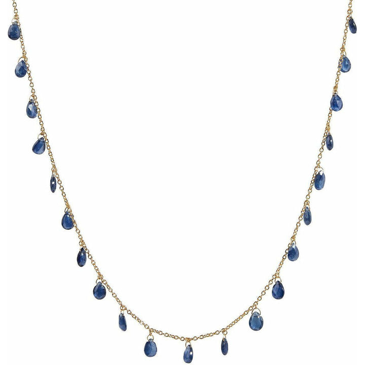 GURHAN 22K YELLOW GOLD STATION NECKLACE WITH SAPPHIRE Default Title