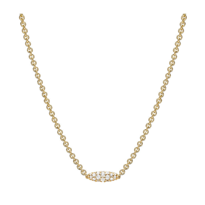PAUL MORELLI 18K YELLOW GOLD SINGLE PIPETTE NECKLACE WITH DIAMONDS Default Title