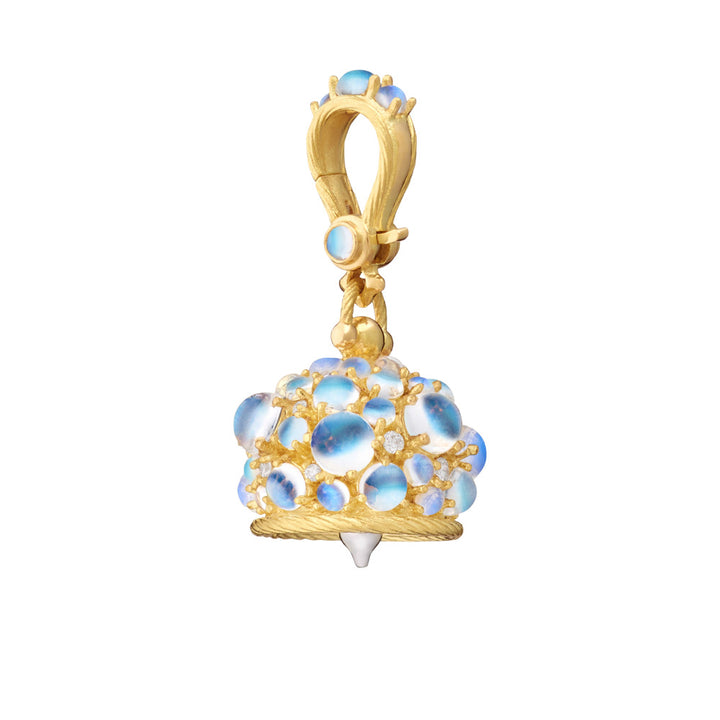 PAUL MORELLI 18K YELLOW GOLD 18K WHITE GOLD CABOCHON AND MOONSTONE MEDITATION BELL Default Title