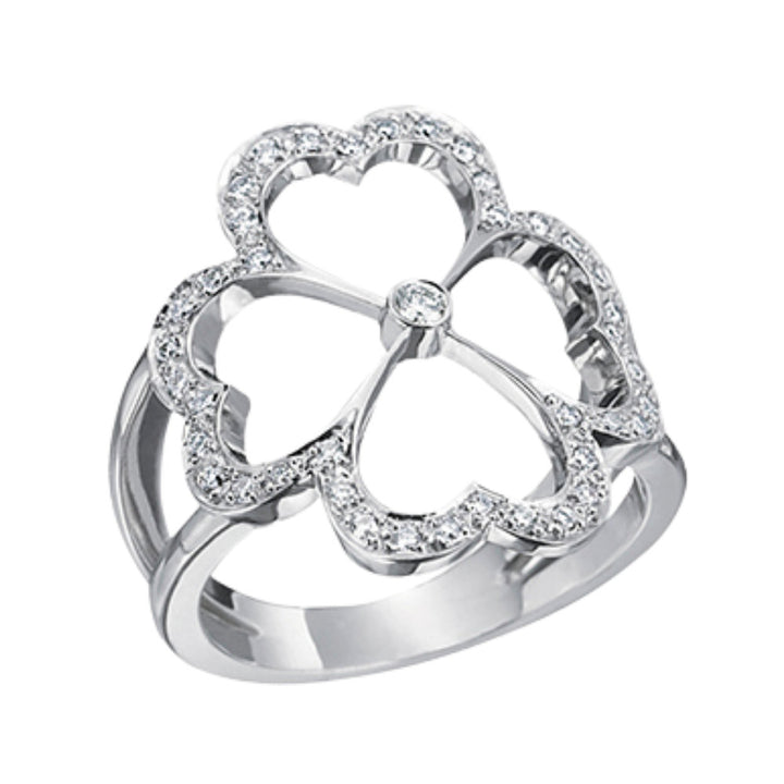 GUMUCHIAN 18K WHITE GOLD AND DIAMOND KELLY RING Default Title