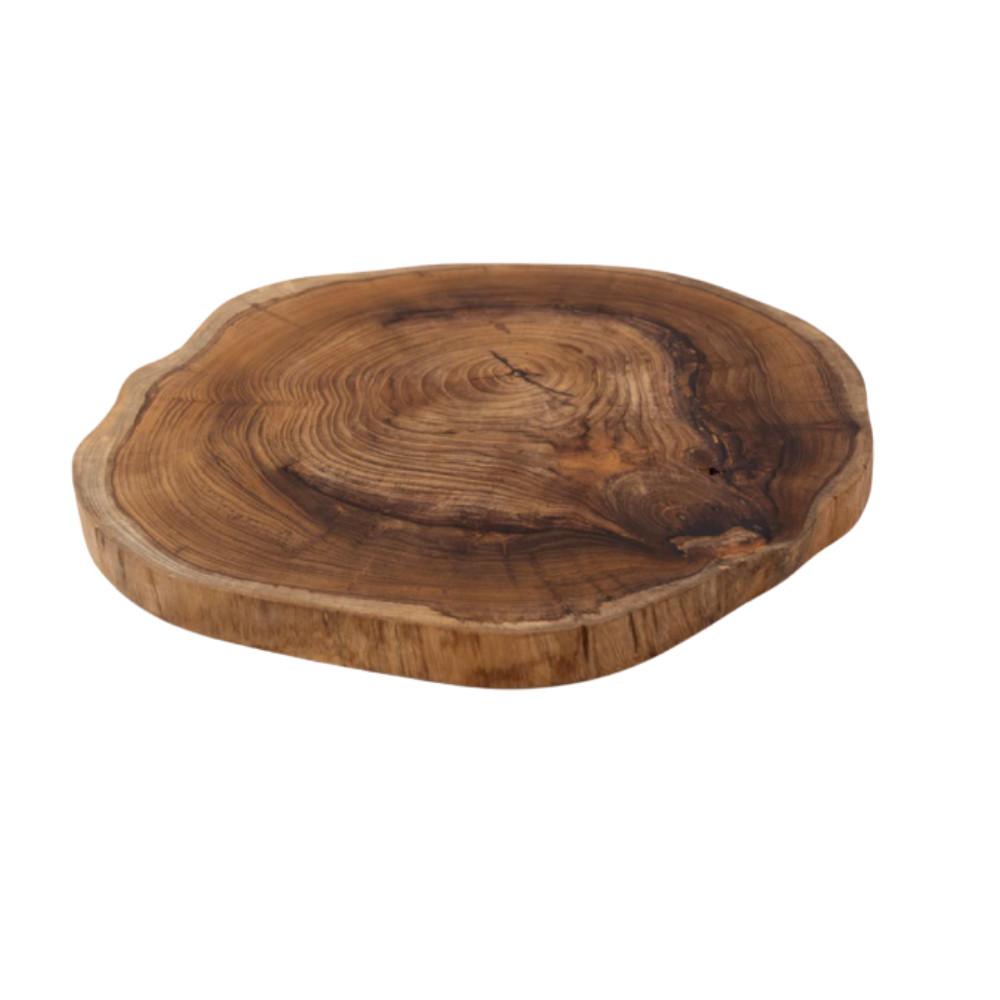FOUR HANDS ZONA ROUND TRAY NATURAL TEAK Default Title
