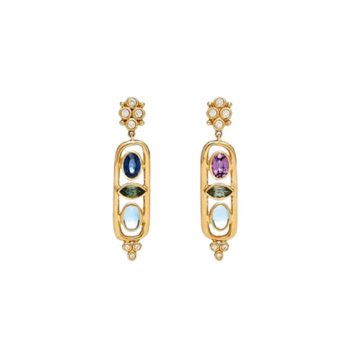 TEMPLE ST CLAIR 18K YELLOW GOLD CARTOUCHE EARRINGS Default Title