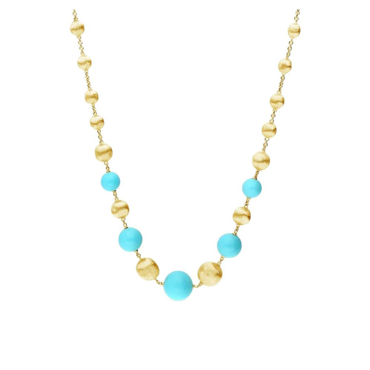 MARCO BICEGO 18K YELLOW GOLD AND TURQUOISE NECKLACE Default Title