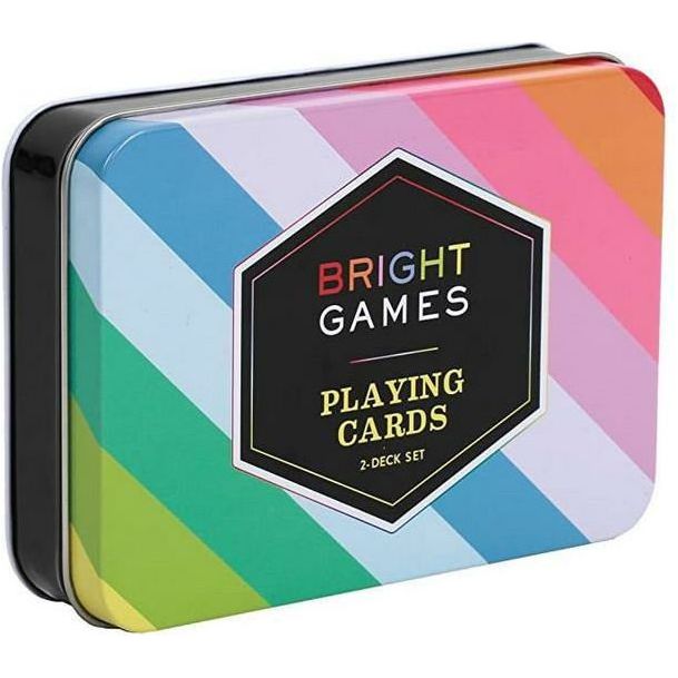 HACHETTE BOOK GROUP CHRONICLE BRIGHT GAMES 2-DECK PLAYING CARD SET Default Title