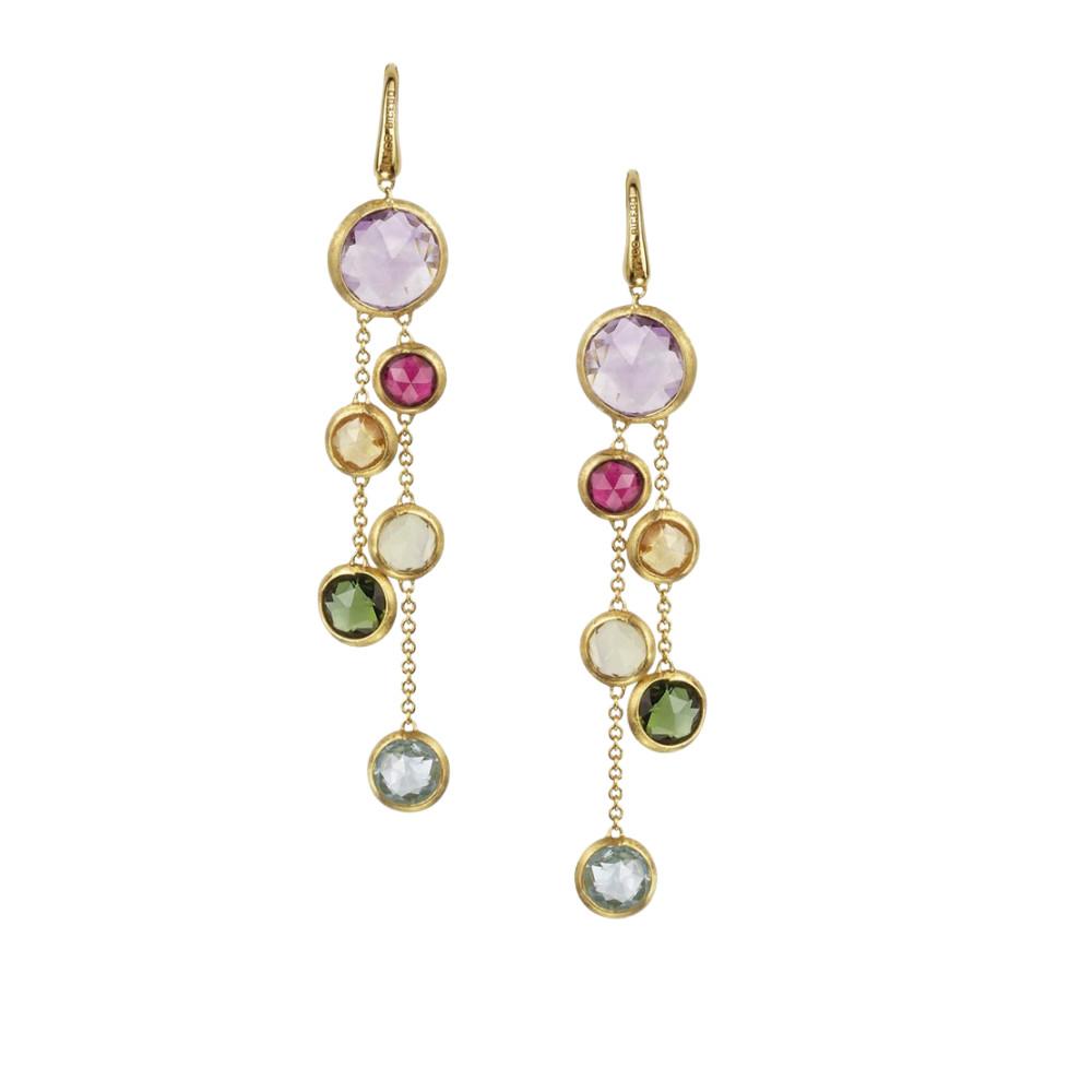 MARCO BICEGO 18K YELLOW GOLD JAIPUR MIXED GEMSTONE EARRINGS Default Title