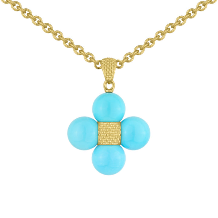 PAUL MORELLI 18K YELLOW GOLD TURQUOISE SEQUENCE PENDANT Default Title