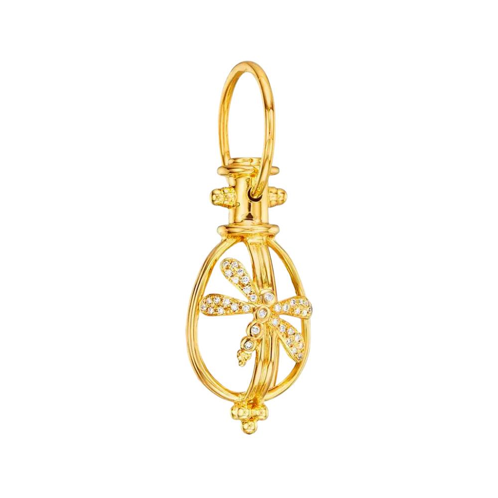 TEMPLE ST CLAIR 18K YELLOW GOLD DRAGONFLY AMULET Default Title
