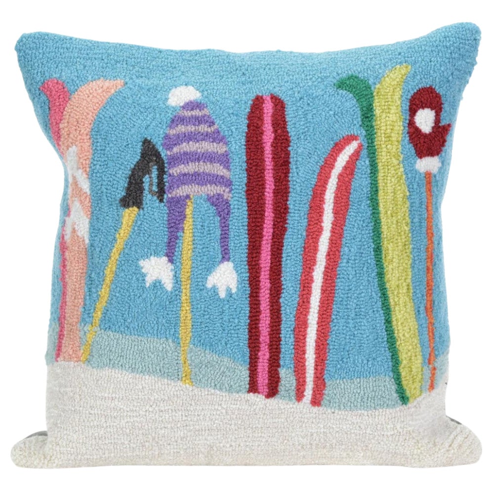 TRANS-OCEAN IMPORT GONE SKIING PILLOW 18" SQ Default Title