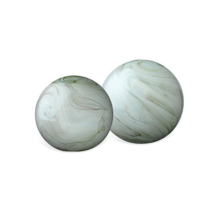 JAMIE YOUNG JAMIE YOUNG COSMOS GLASS BALLS SAGE SWIRL SET/2 Default Title