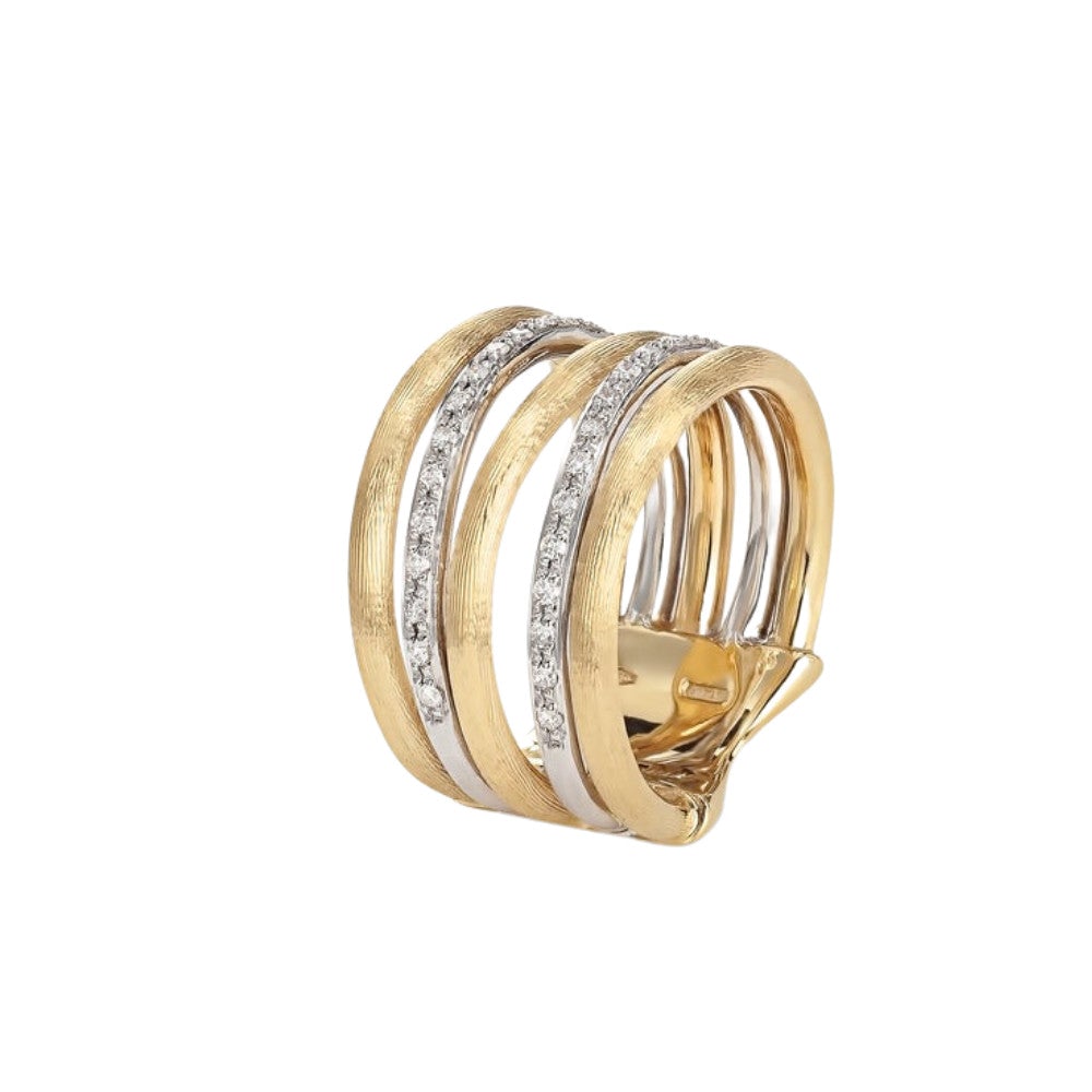 MARCO BICEGO 18K YELLOW GOLD RING WITH DIAMONDS Default Title