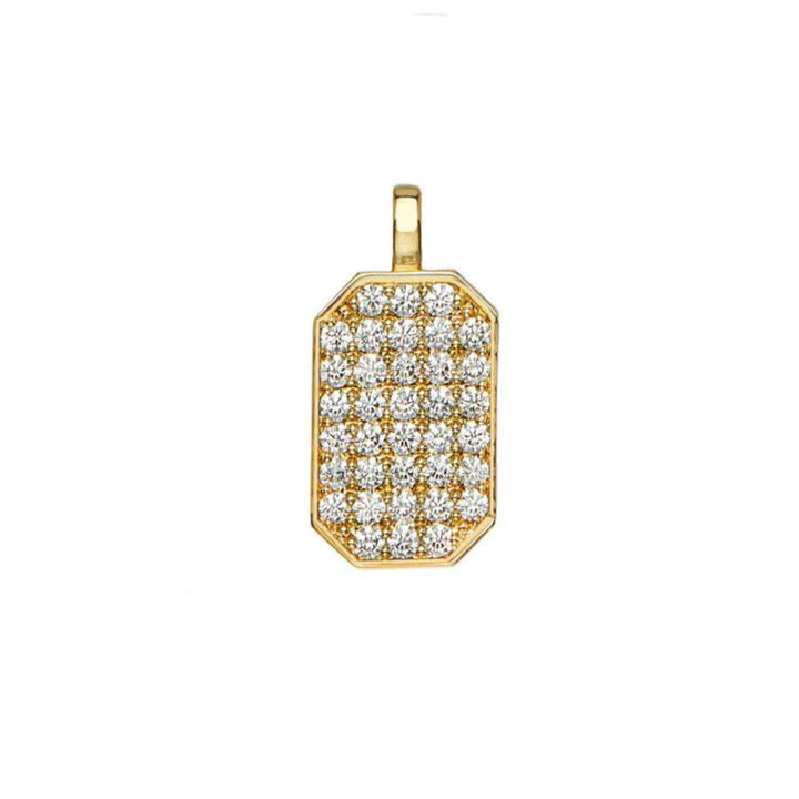 SETHI COUTURE 18K YELLOW GOLD PAVE DIAMOND TAG STYLE CHARM Default Title
