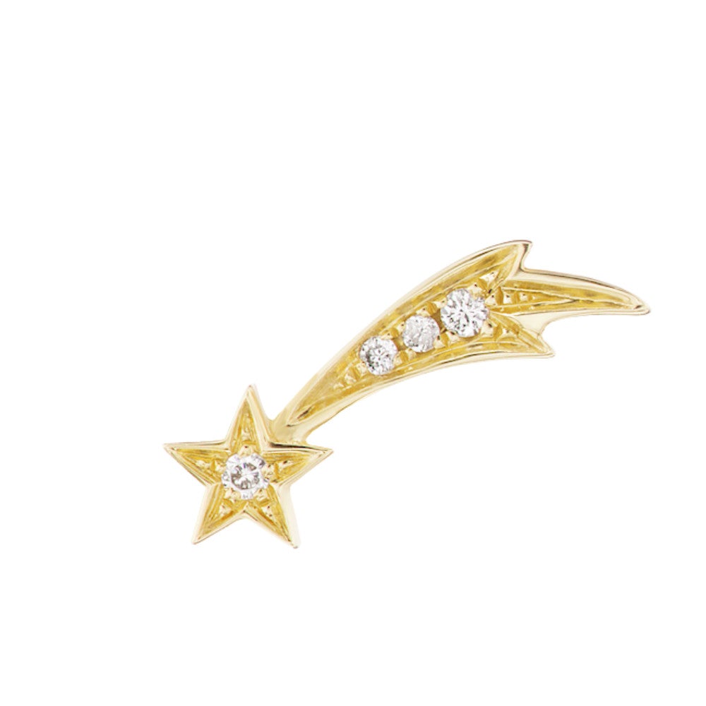 ANA-KATARINA DESIGNS 18K SHOOTING STAR EARRINGS WITH DIAMONDS Default Title