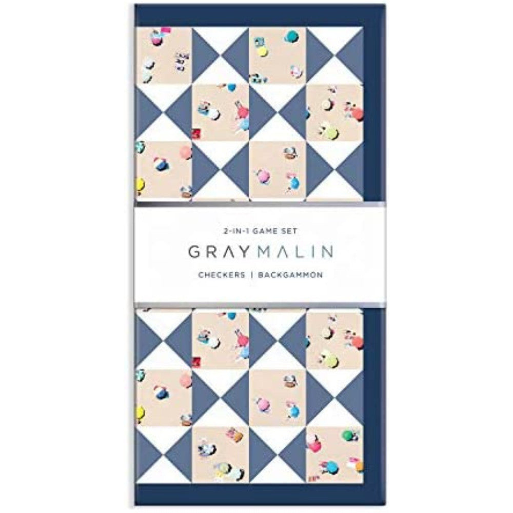 GRAY MALIN CHECKERS AND BACKGAMMON SET Default Title