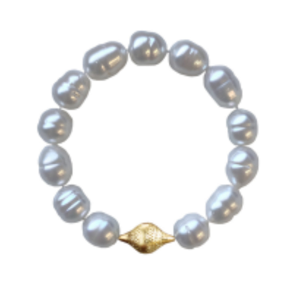 RAY GRIFFITHS 18K YELLOW GOLD PEARL BRACELET Default Title