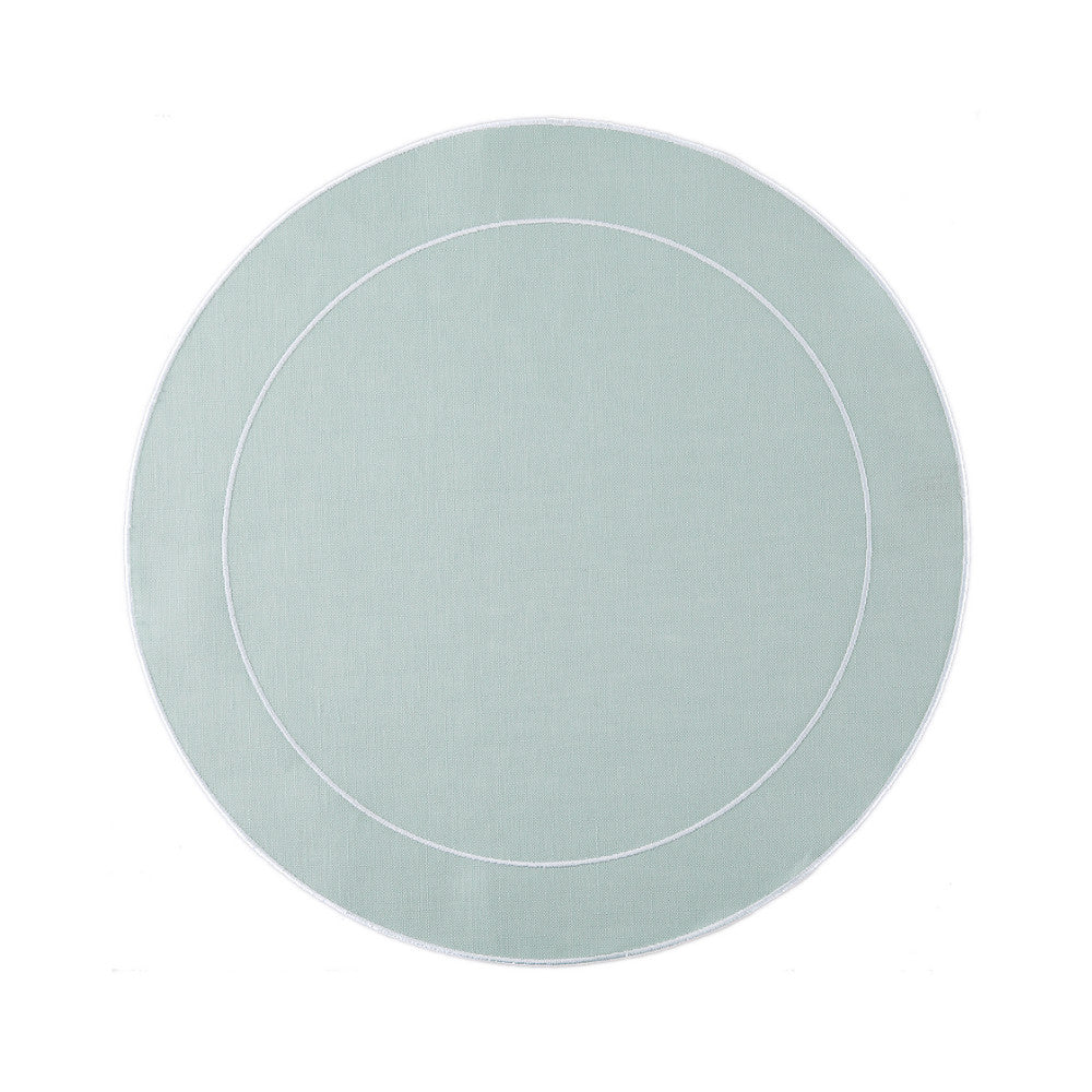 SKYROS LINHO ICE BLUE AND WHITE SIMPLY ROUND PLACEMAT Default Title