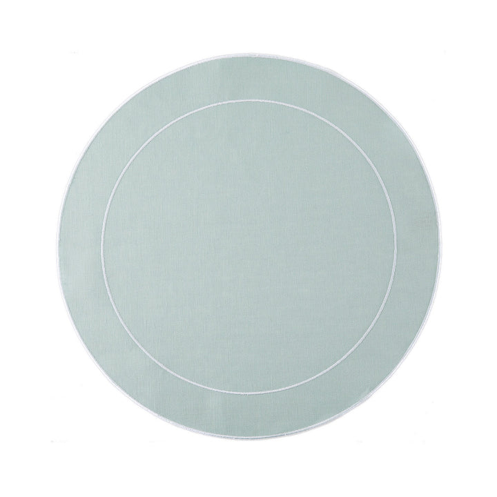 SKYROS LINHO ICE BLUE AND WHITE SIMPLY ROUND PLACEMAT Default Title