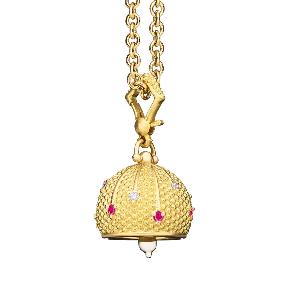 PAUL MORELLI 18K YG SEQUENCE BELL WITH RUBY &amp; DIAMOND #4 Default Title