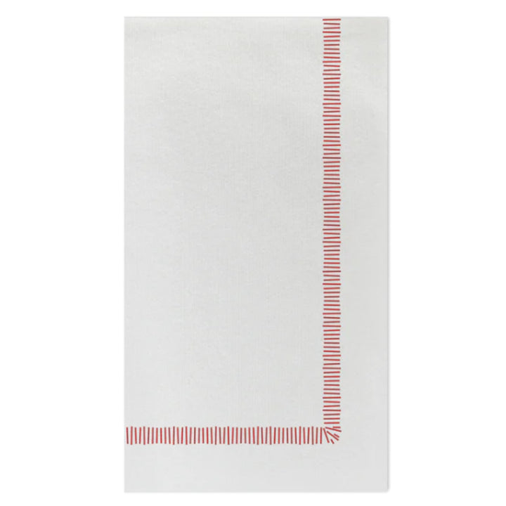 VIETRI VIETRI PAPERSOFT GUEST TOWELS - 20 PER PACK RED STRIPE,RED DOT,RED FRINGE,PLAID,GREEN DOT,GREEN FRINGE
