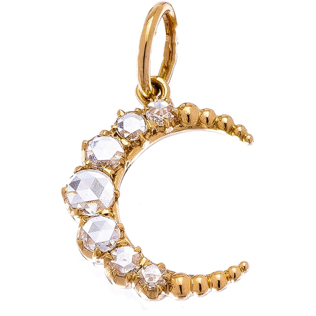 SETHI COUTURE 18K YELLOW GOLD CRESENT PENDANT WITH DIAMONDS Default Title