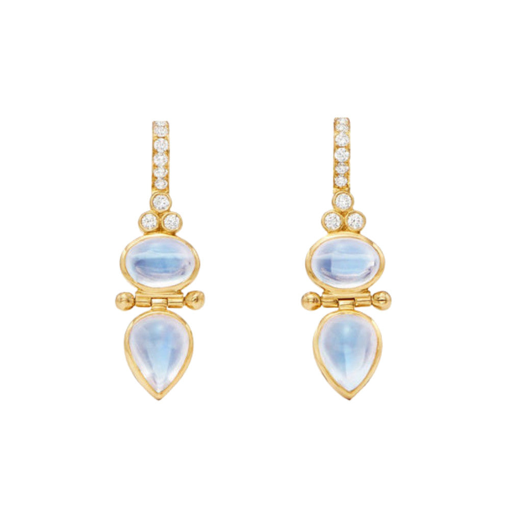 TEMPLE ST CLAIR 18K YELLOW GOLD MOONSTONE EARRINGS Default Title