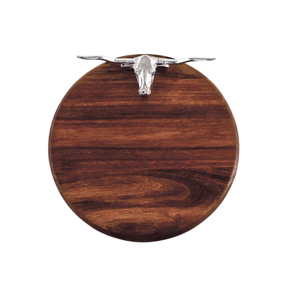 BEATRIZE BALL CUTTING BOARD WESTERN LONGHORN 12" ROUND Default Title