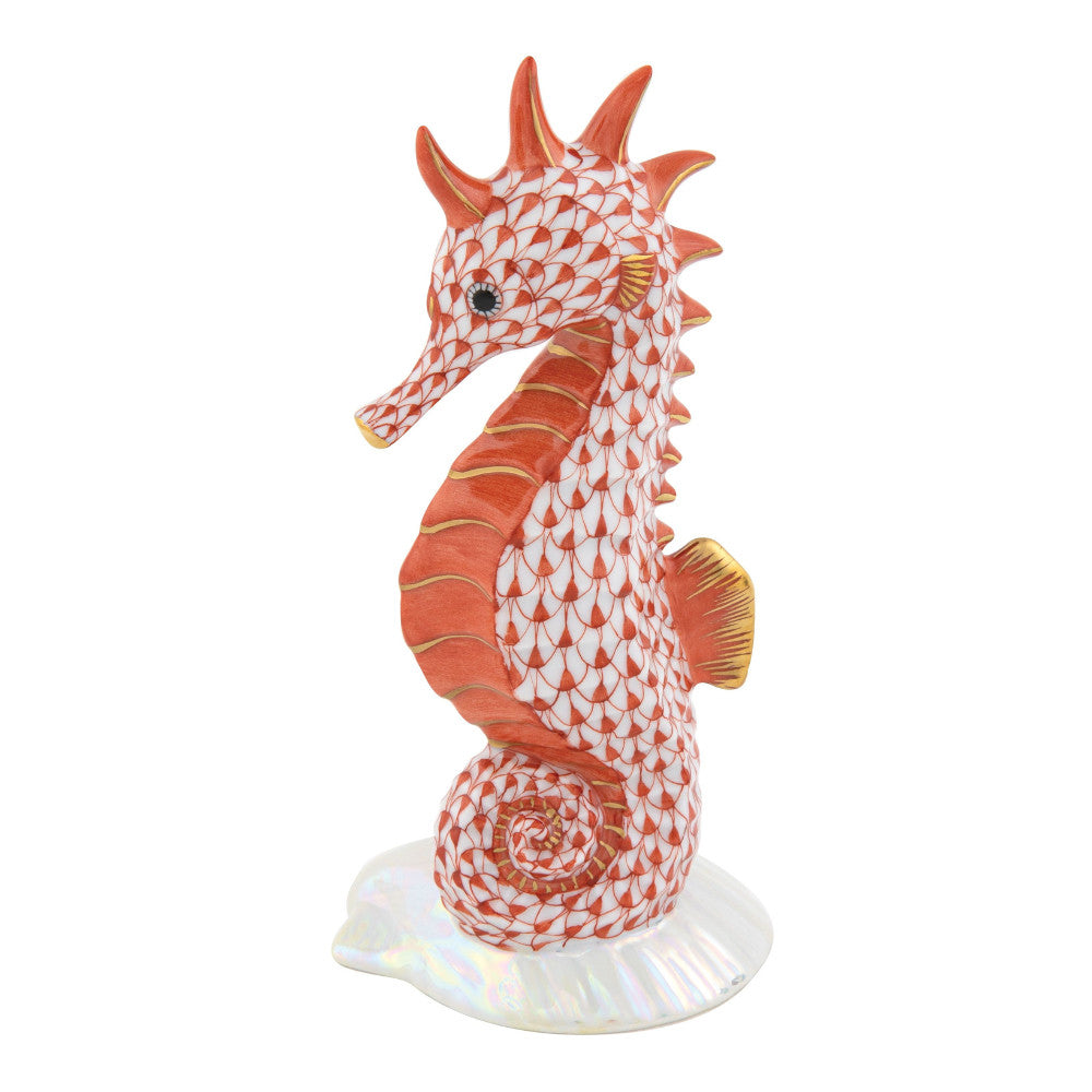 HEREND Seahorse On Scallop Shell
