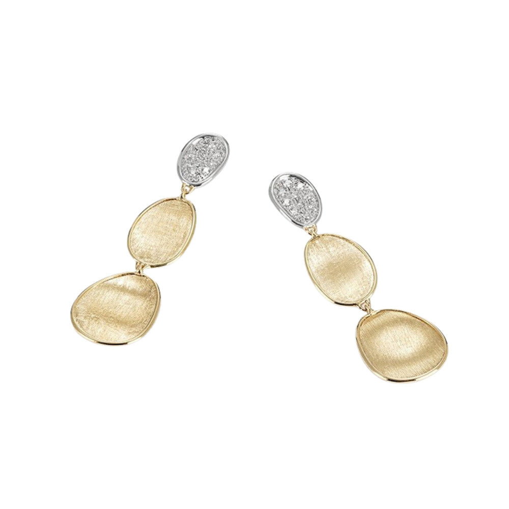 MARCO BICEGO 18K YELLOW AND WHITE GOLD WITH DIAMOND EARRINGS Default Title