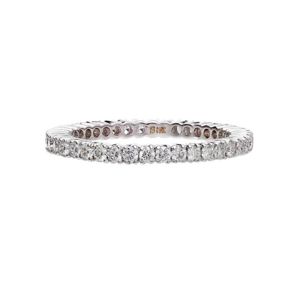 SETHI COUTURE 18K WHITE GOLD BAND RING WITH DIAMONDS Default Title