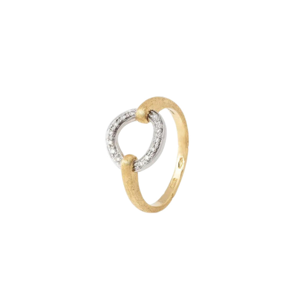 MARCO BICEGO 18K YELLOW AND WHITE GOLD JAIPUR LINK DIAMOND RING Default Title