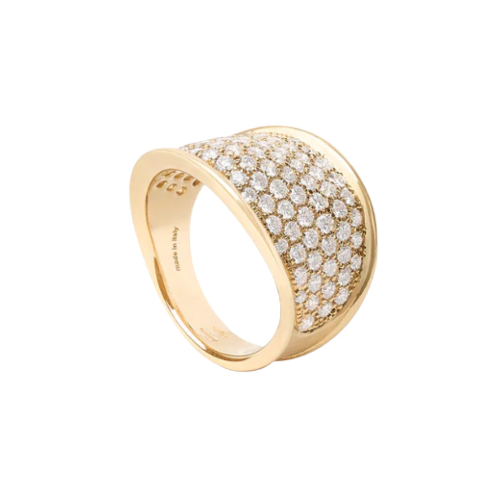 MARCO BICEGO 18K YELLOW GOLD LUNAIRA RING WITH DIAMONDS Default Title